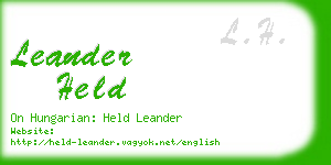 leander held business card